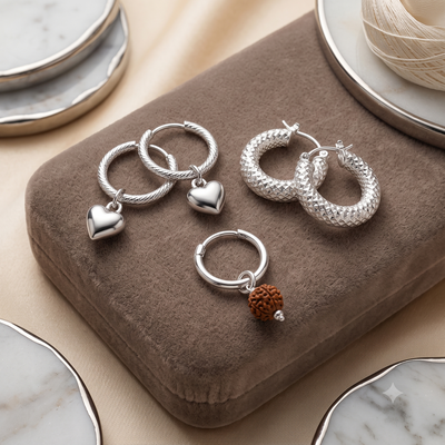Silver Bali Earrings jewellery collection