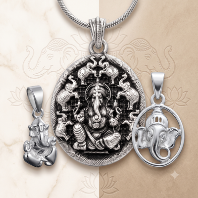 Lord Ganesha Silver Pendants jewellery collection