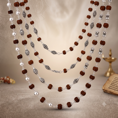 Silver Rudraksha Mala jewellery collection