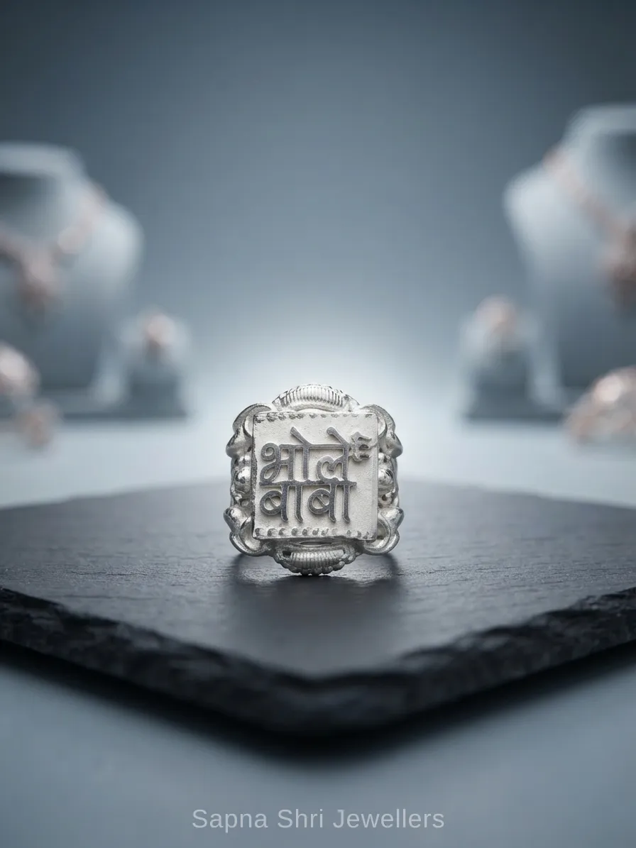Bhole Baba Ring for Men - Image 1 of 2 Bhole Baba Ring for Men - View 1