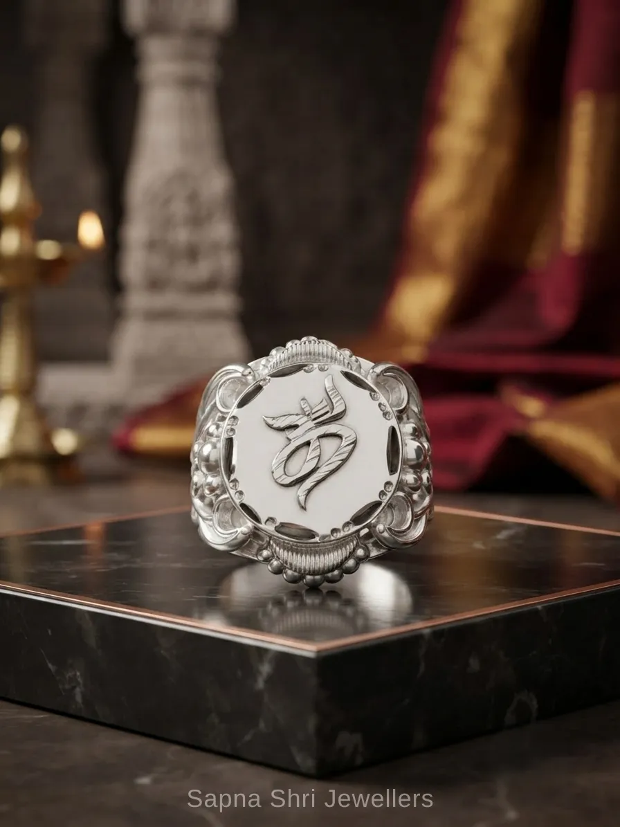 Divine Om Symbol Artistic Ring - Image 1 of 4 Divine Om Symbol Artistic Ring - View 1