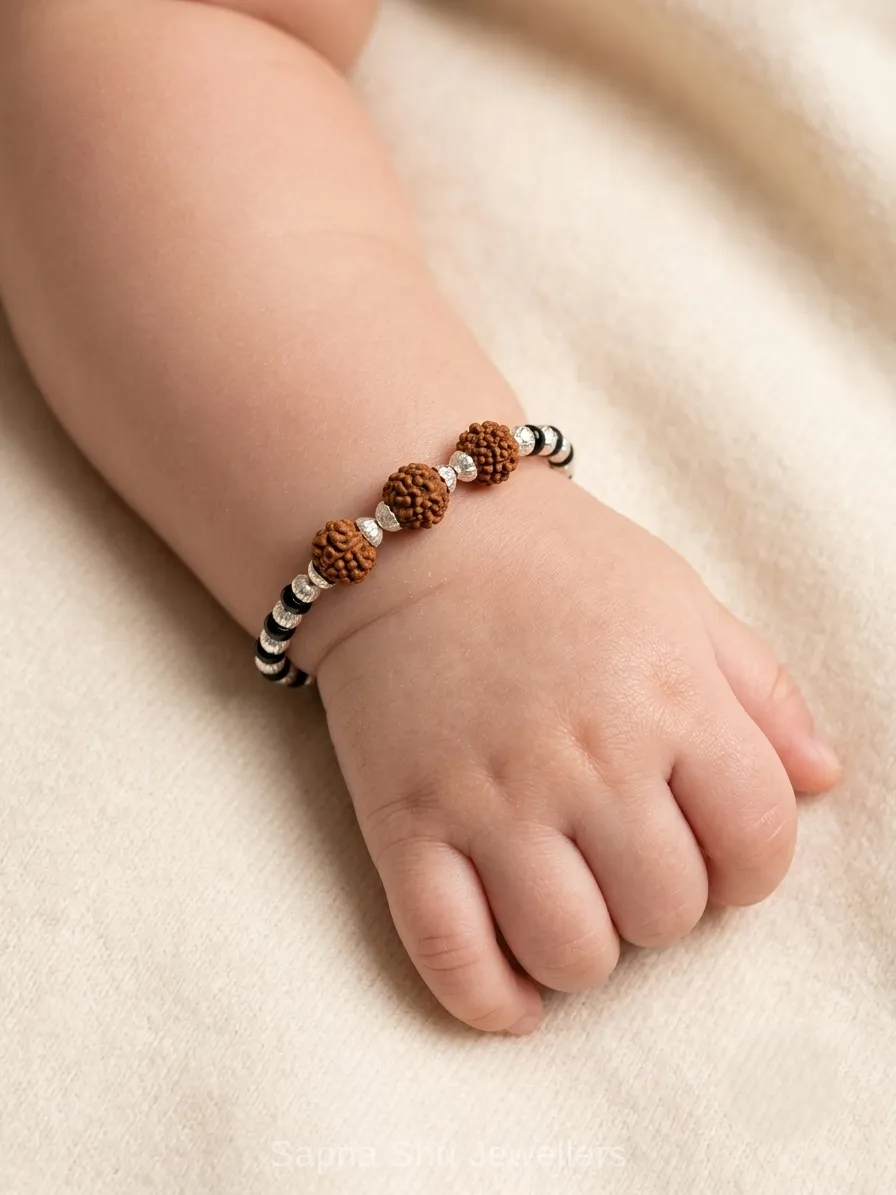Baby Rudraksha Nazariya Bracelet - Image 1 of 4 Baby Rudraksha Nazariya Bracelet - View 1