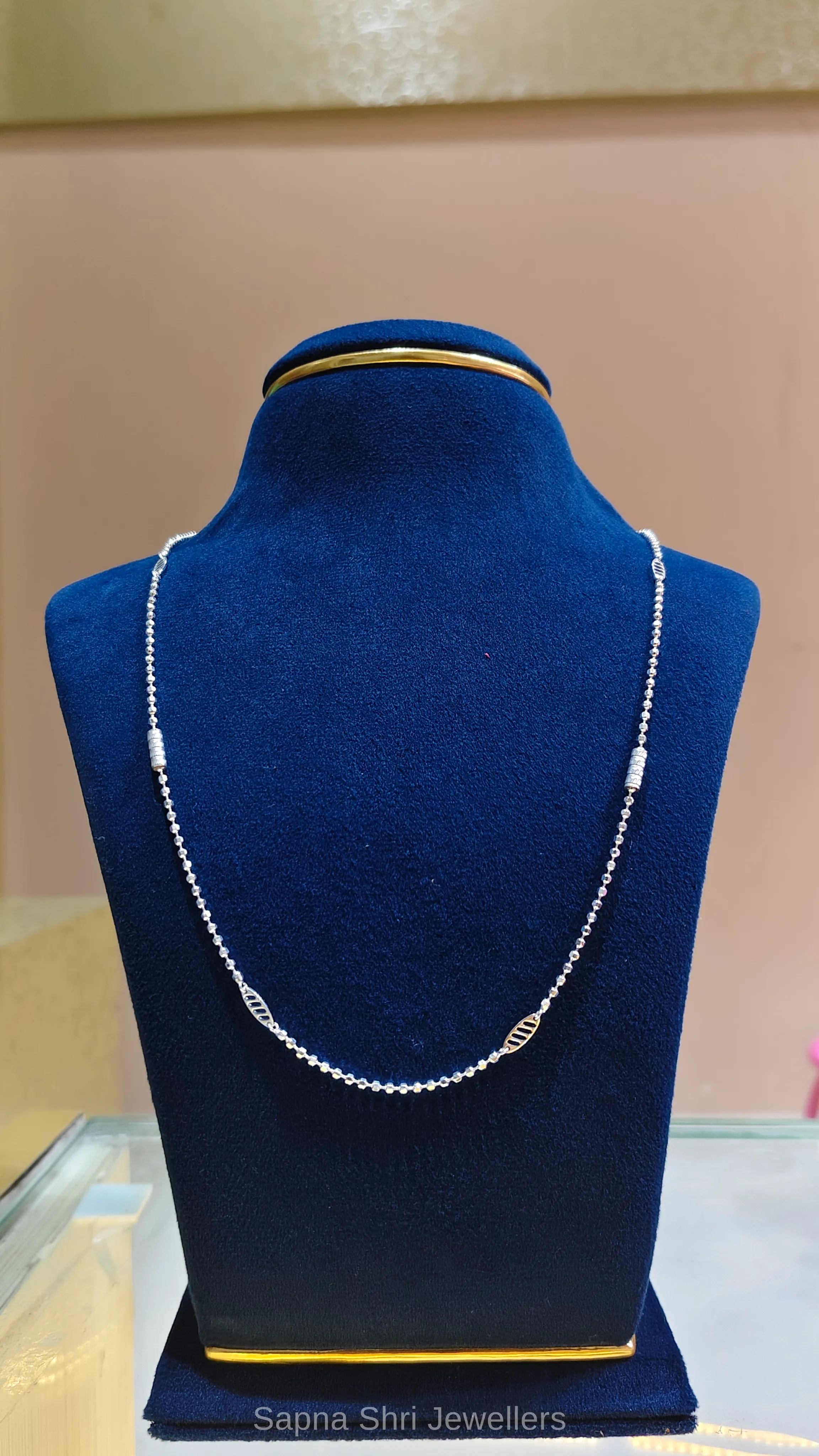 Designer Ball Silver Chain for Women - Image 1 of 4 Designer Ball Silver Chain for Women - View 1