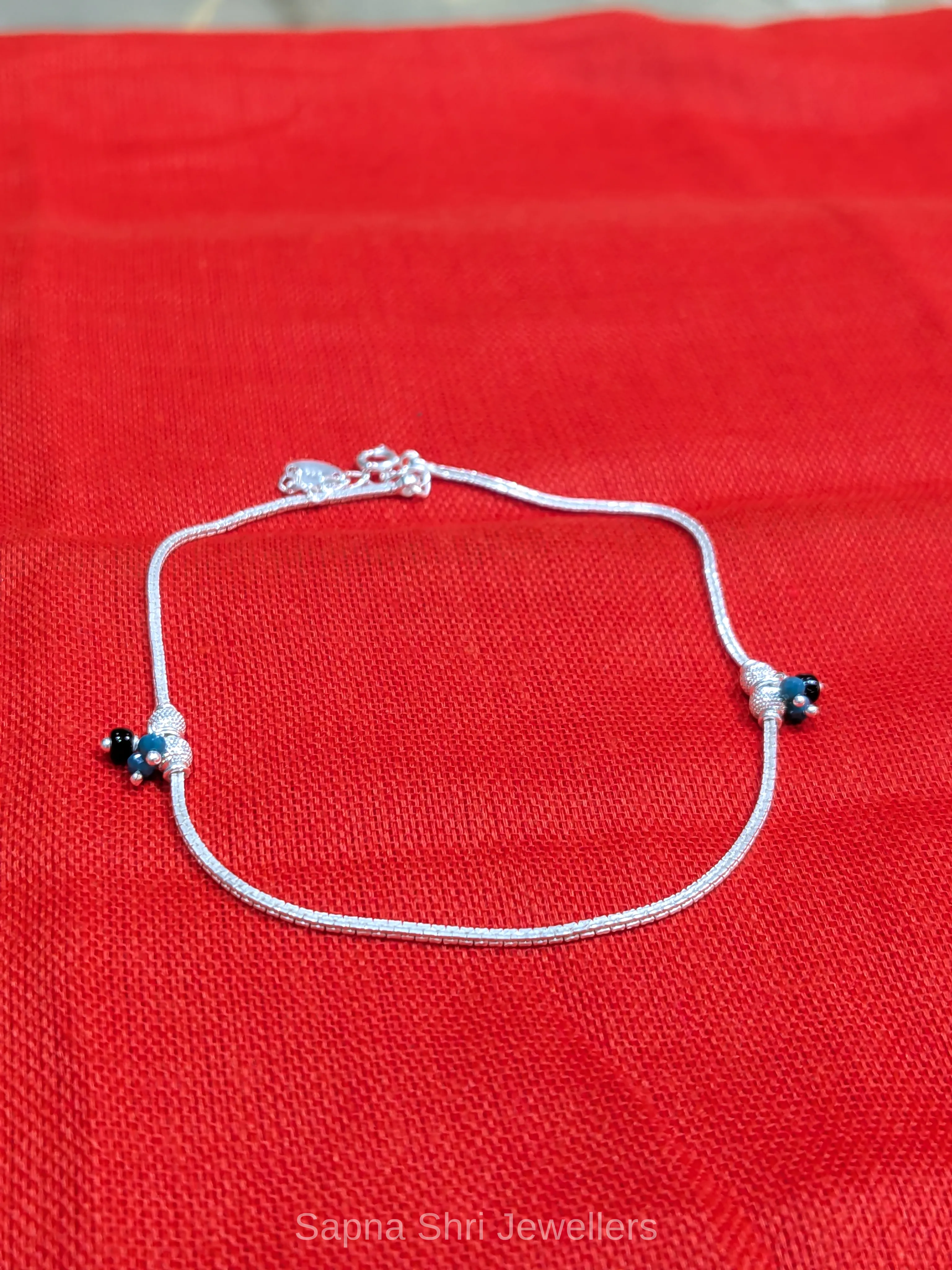 Evil Eye Silver Payal - Image 1 of 2 Evil Eye Silver Payal - View 1