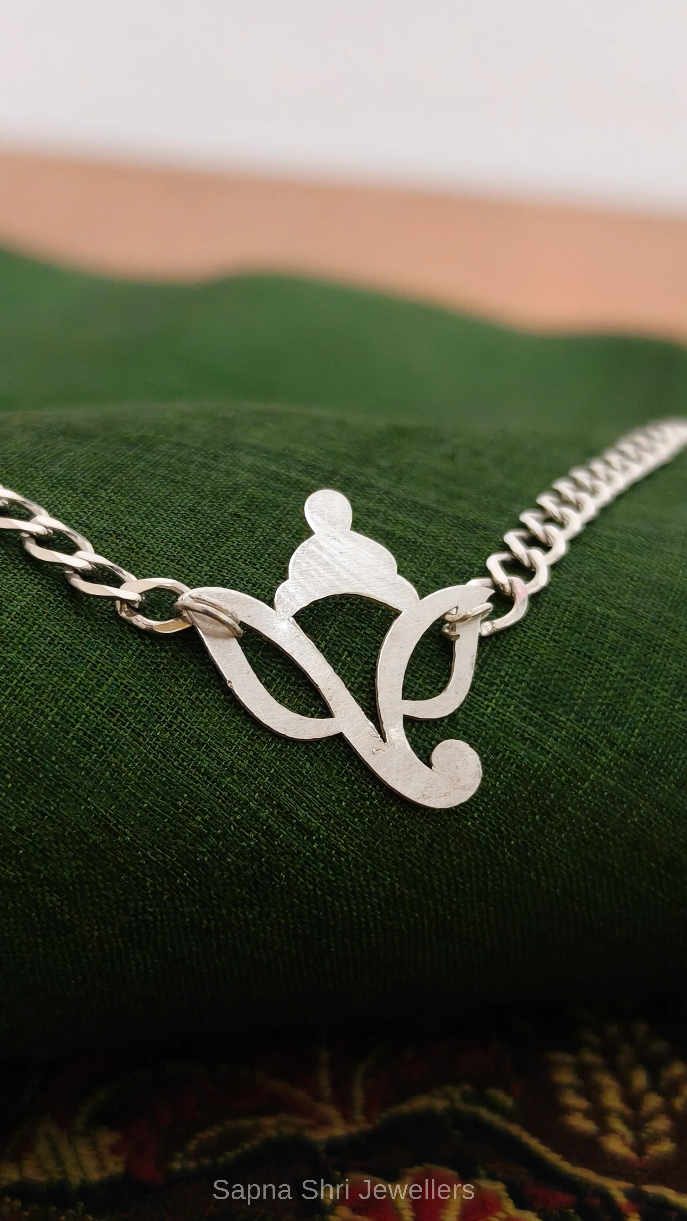 Lord Ganesha Silver Rakhi - Image 1 of 4 Lord Ganesha Silver Rakhi - View 1