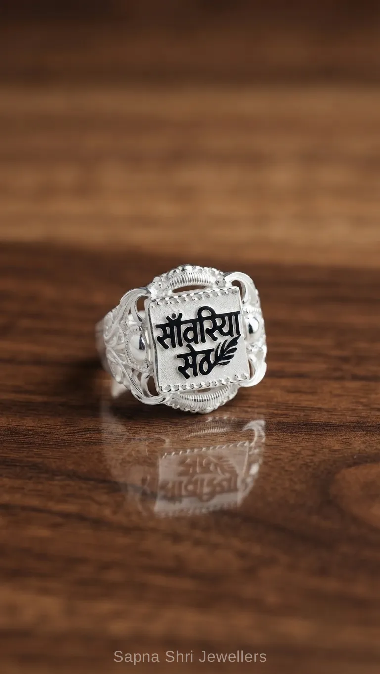 Sawariya Seth ji ki Chandi ki Ring - Image 1 of 3 Sawariya Seth ji ki Chandi ki Ring - View 1