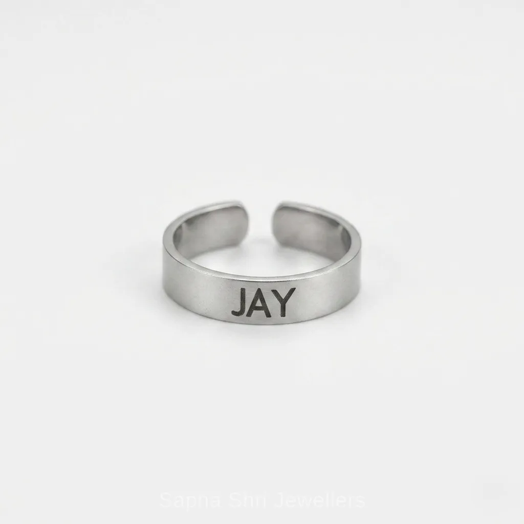 Customised Silver Ring Trending Design - Image 1 of 4 Customised Silver Ring Trending Design - View 1