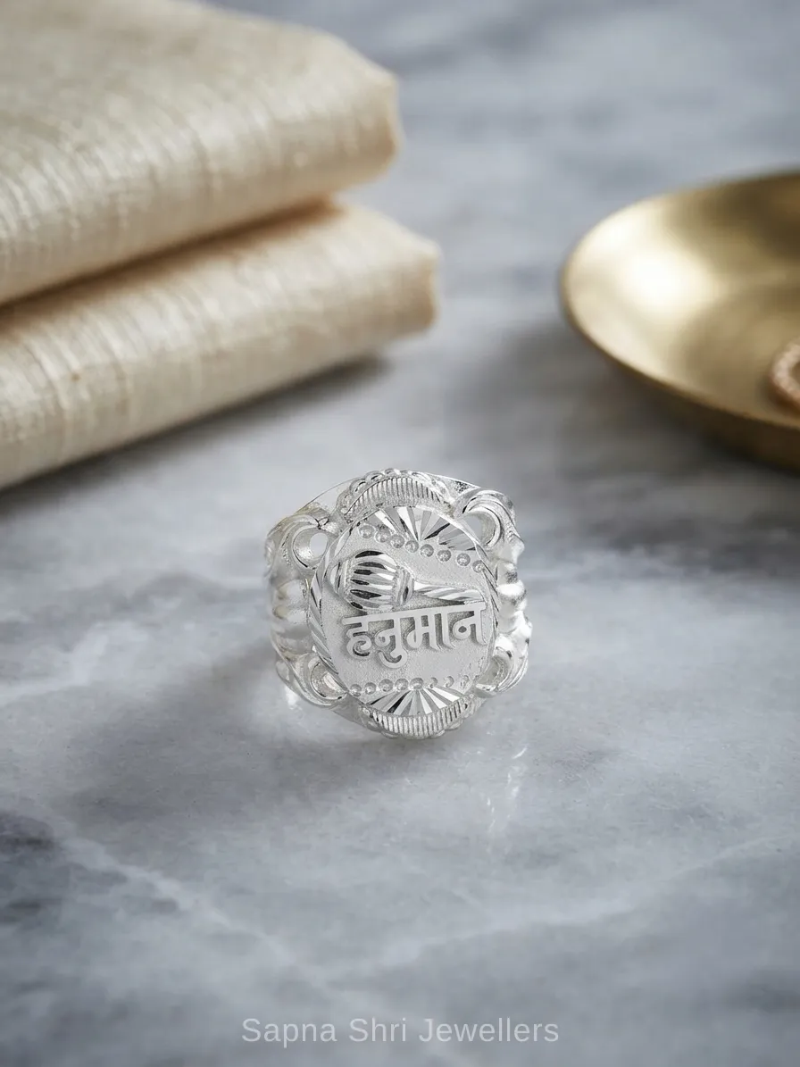 Hanuman Silver Ring for Men - Image 1 of 4 Hanuman Silver Ring for Men - View 1