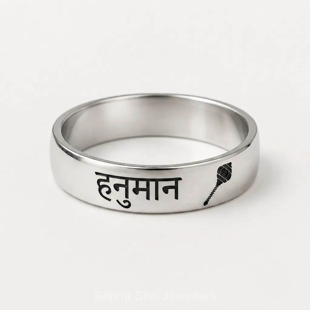 925 Silver Hanuman Ring for Men Adjustable Spiritual Design - Image 1 of 4 925 Silver Hanuman Ring for Men Adjustable Spiritual Design - View 1