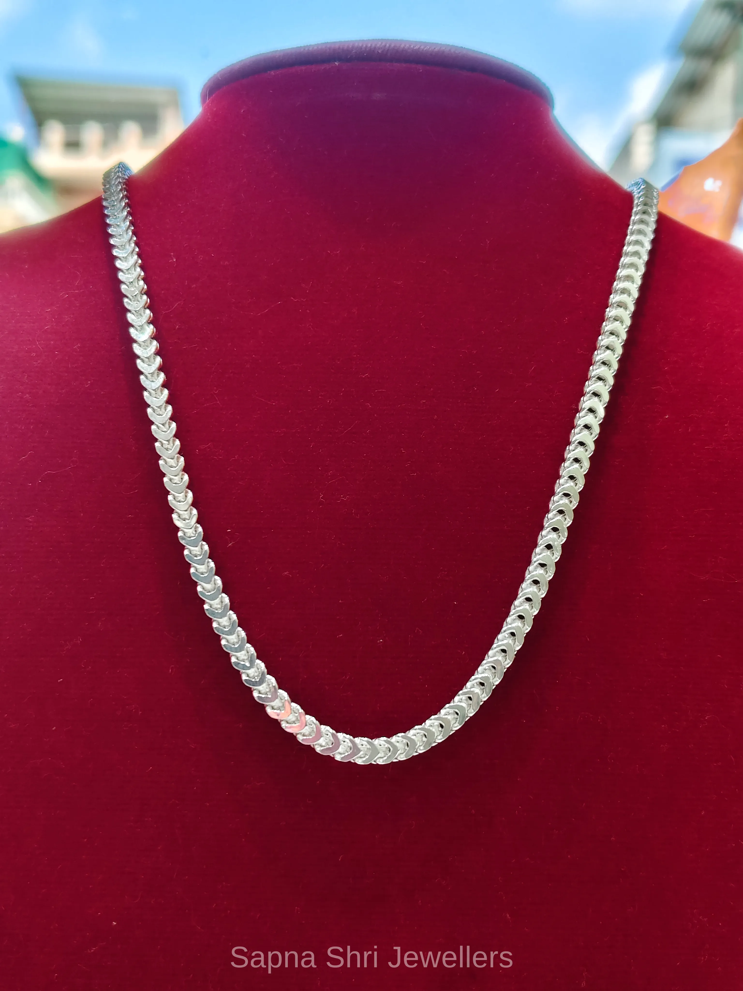 Herringbone Silver Chain - Image 1 of 4 Herringbone Silver Chain - View 1