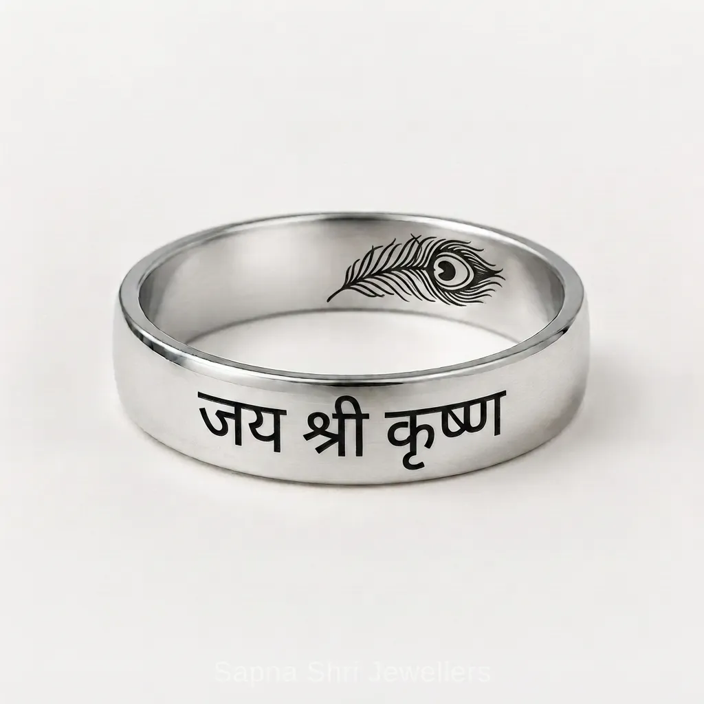 Radha Krishna Couple Silver Ring 925 Sterling Silver - Image 1 of 3 Radha Krishna Couple Silver Ring 925 Sterling Silver - View 1