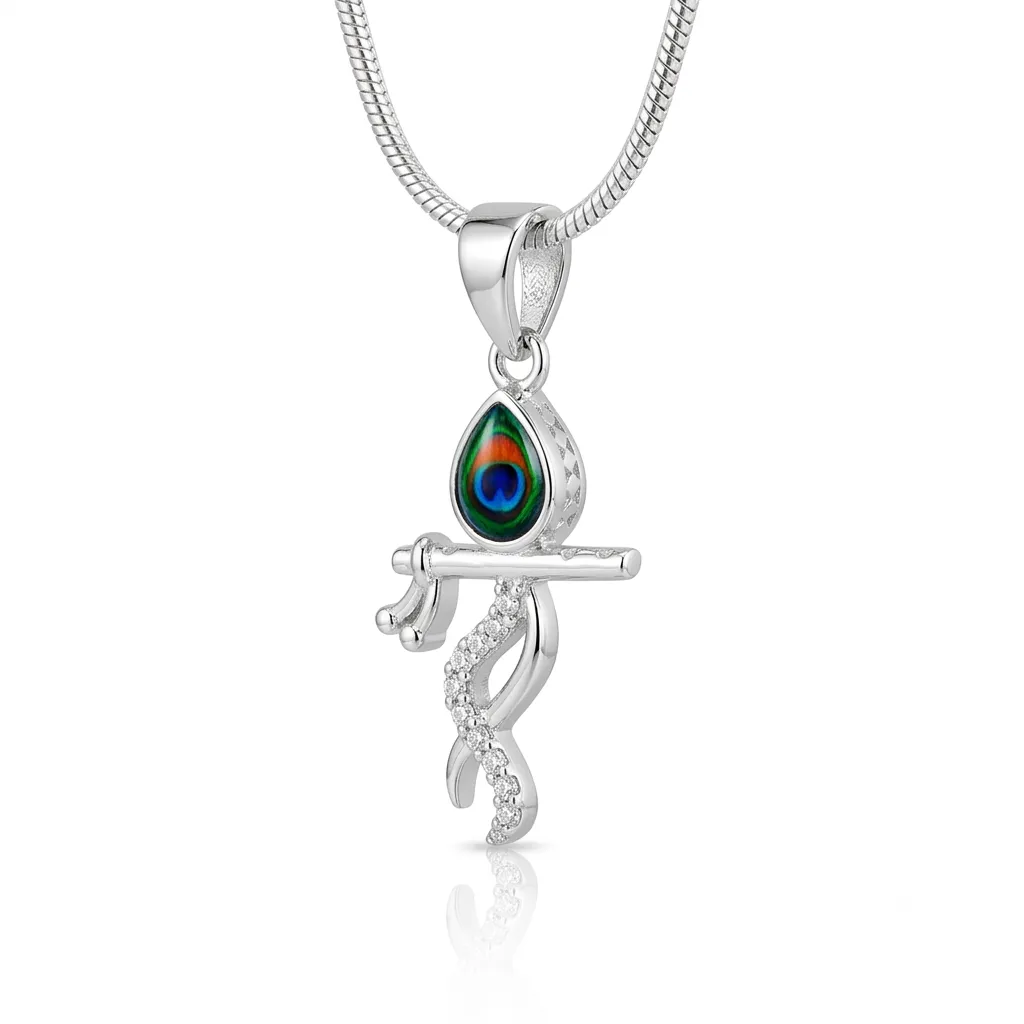 Krishna Silver Pendant Divine Krishna Jewellery for Gifting - Image 1 of 4 Krishna Silver Pendant Divine Krishna Jewellery for Gifting - View 1