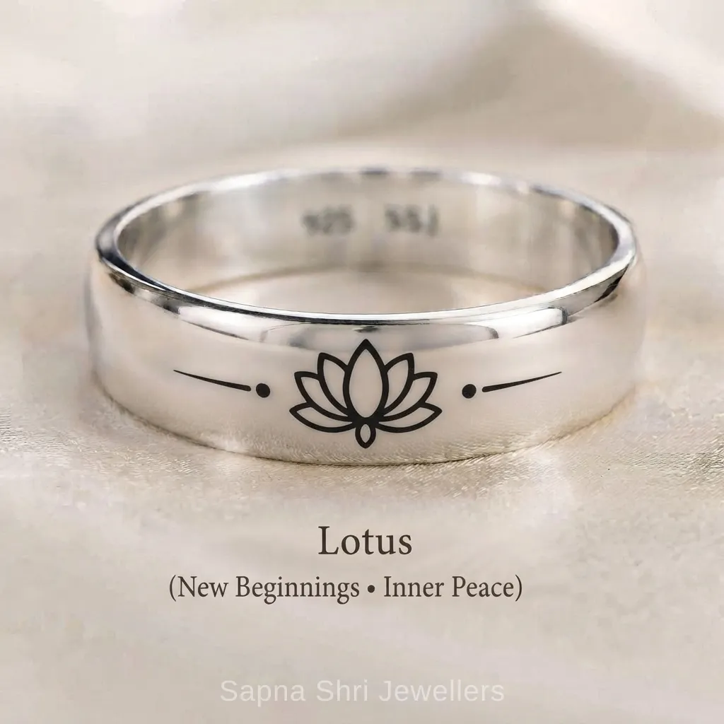 Lotus Zen New Beginnings 925 Silver Ring - Image 1 of 2 Lotus Zen New Beginnings 925 Silver Ring - View 1
