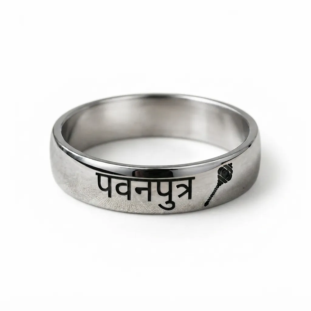 Sankat Mochan Hanuman 925 Sterling Silver Protection Ring - Image 1 of 4 Sankat Mochan Hanuman 925 Sterling Silver Protection Ring - View 1