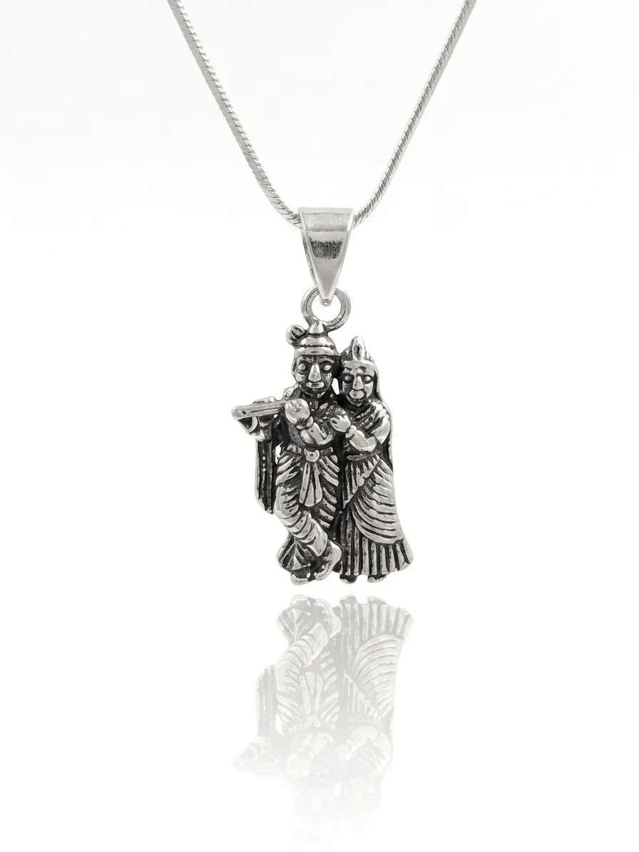 925 Real Sterling Silver Lord Krishna Pendant Religious Unisex Gift Jewellery - Image 1 of 4 925 Real Sterling Silver Lord Krishna Pendant Religious Unisex Gift Jewellery - View 1