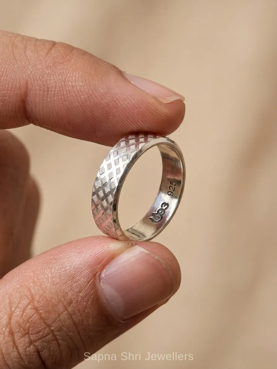 Silver Couple Band - Image 1 of 3 Silver Couple Band - View 1
