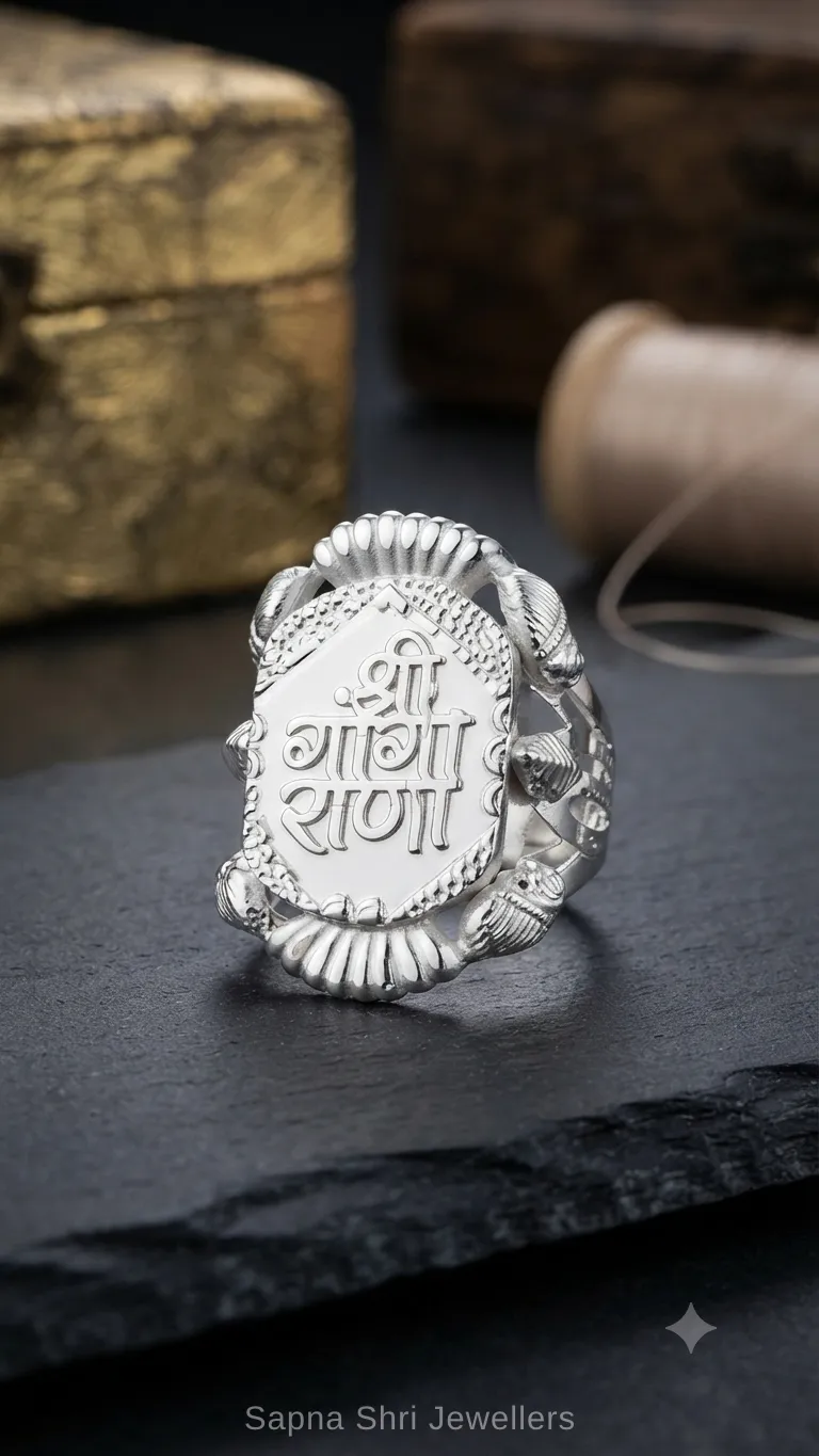 Shri Goga Rana 925 Sterling Silver Name Ring - Image 1 of 4 Shri Goga Rana 925 Sterling Silver Name Ring - View 1