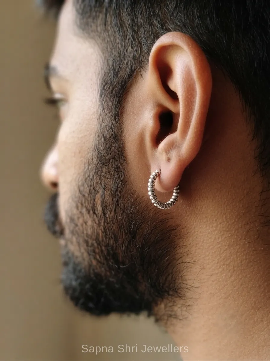 Silver Hoop Earrings for Women - Image 1 of 4 Silver Hoop Earrings for Women - View 1
