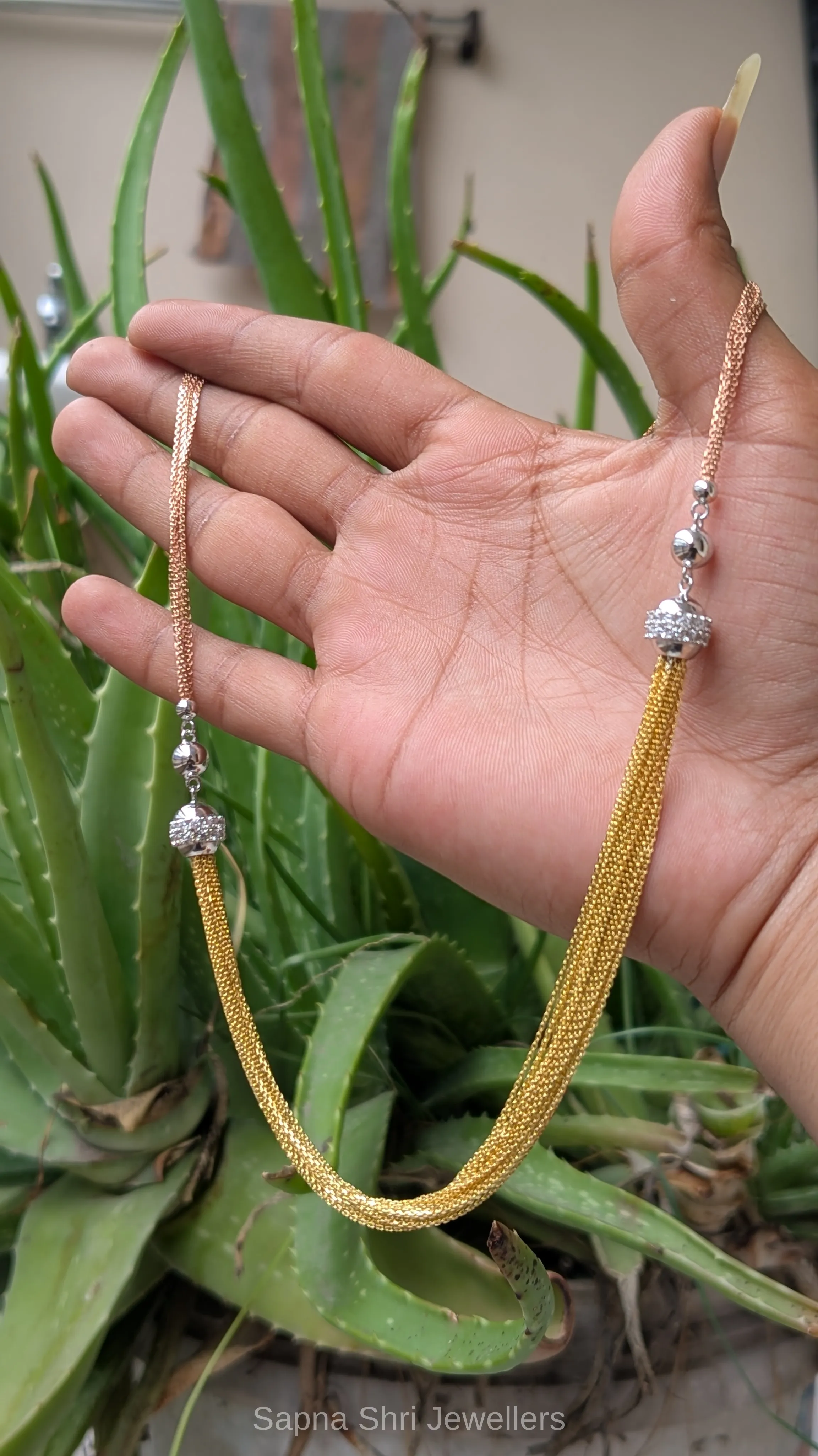 Elegant Dual Tone Silver Chain for Women - Image 1 of 4 Elegant Dual Tone Silver Chain for Women - View 1