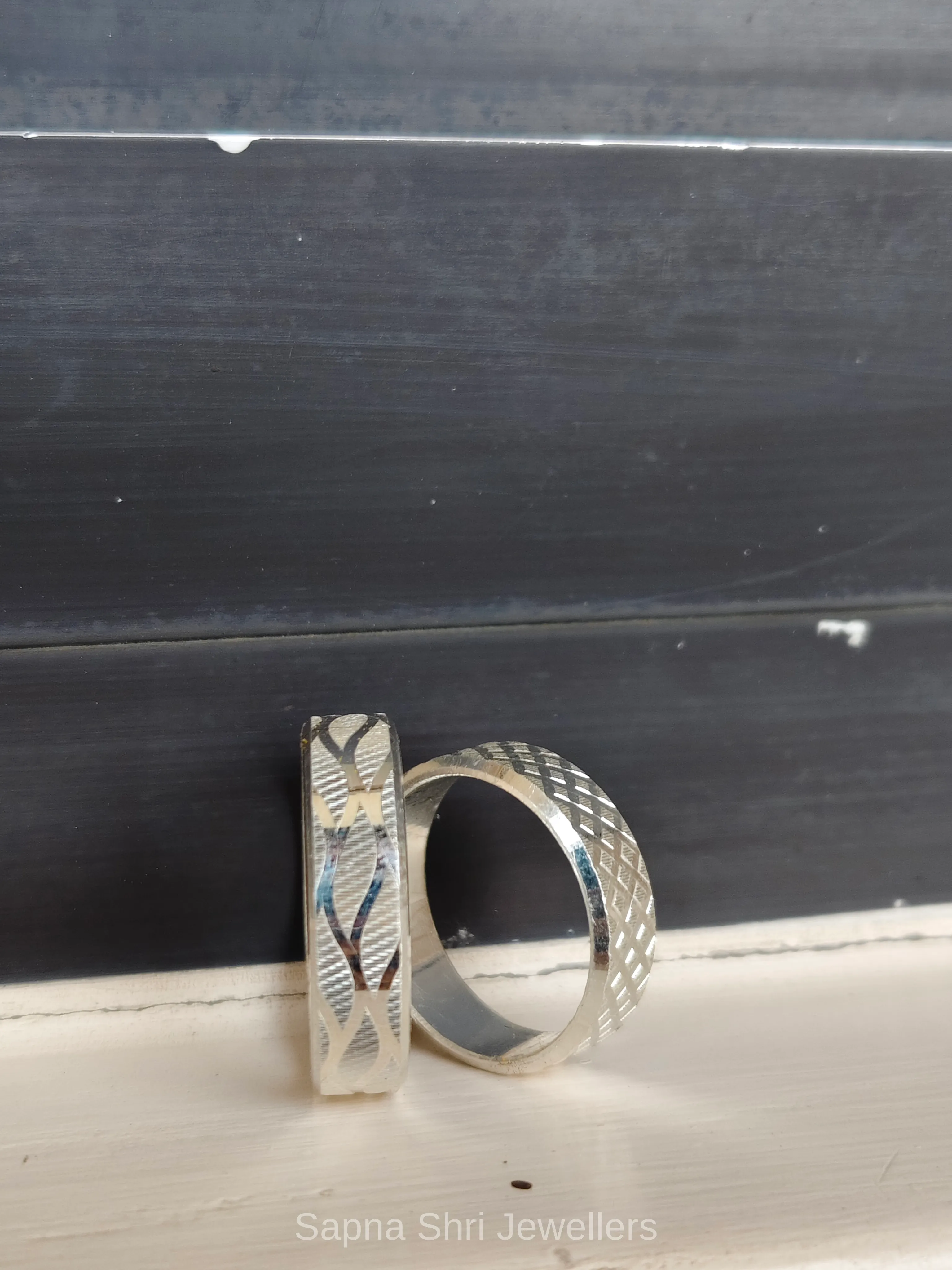 925 Sterling Silver Matching Couple Band - Image 1 of 4 925 Sterling Silver Matching Couple Band - View 1