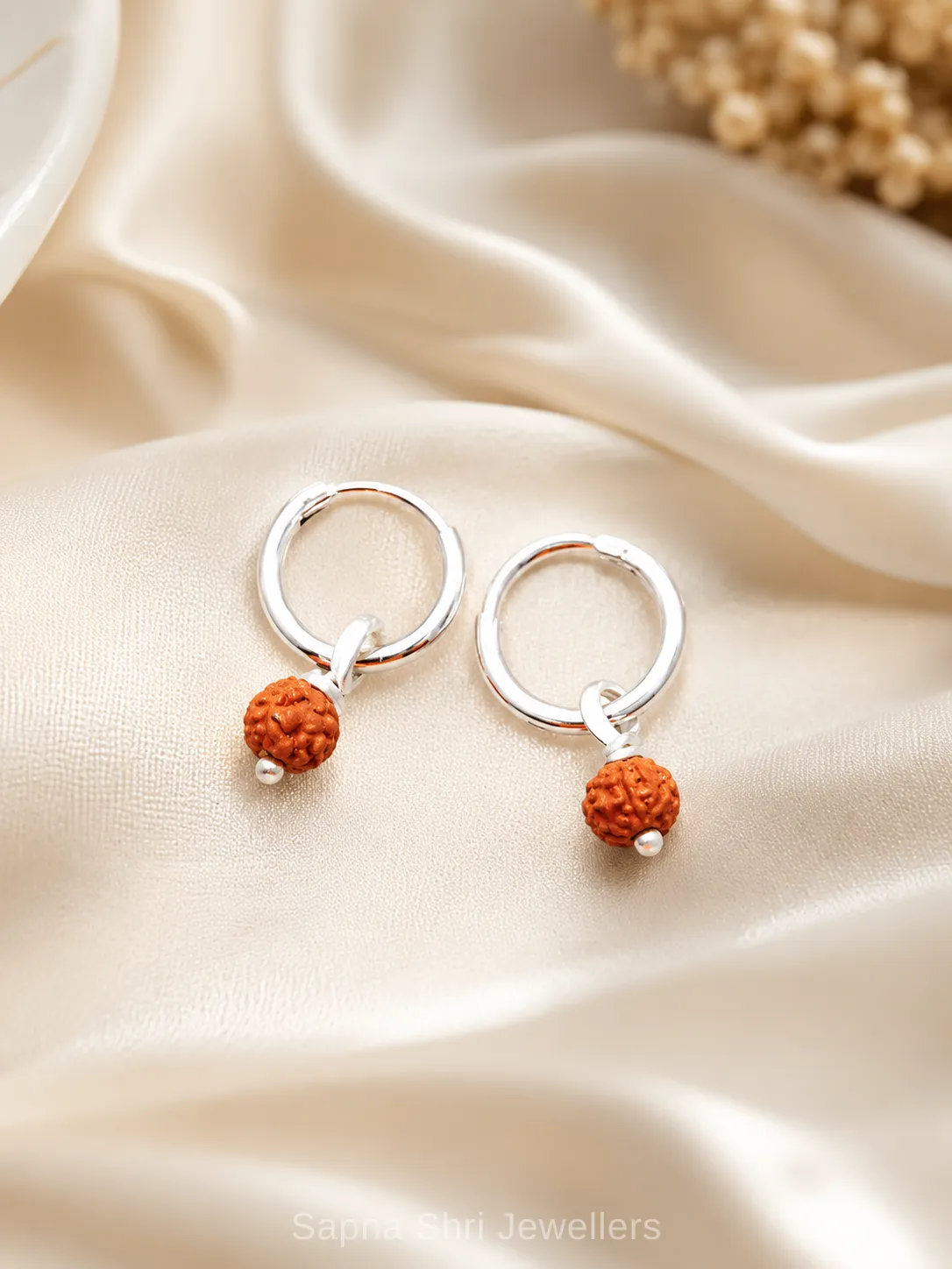 Rudraksha Silver Bali for Men - Image 1 of 4 Rudraksha Silver Bali for Men - View 1