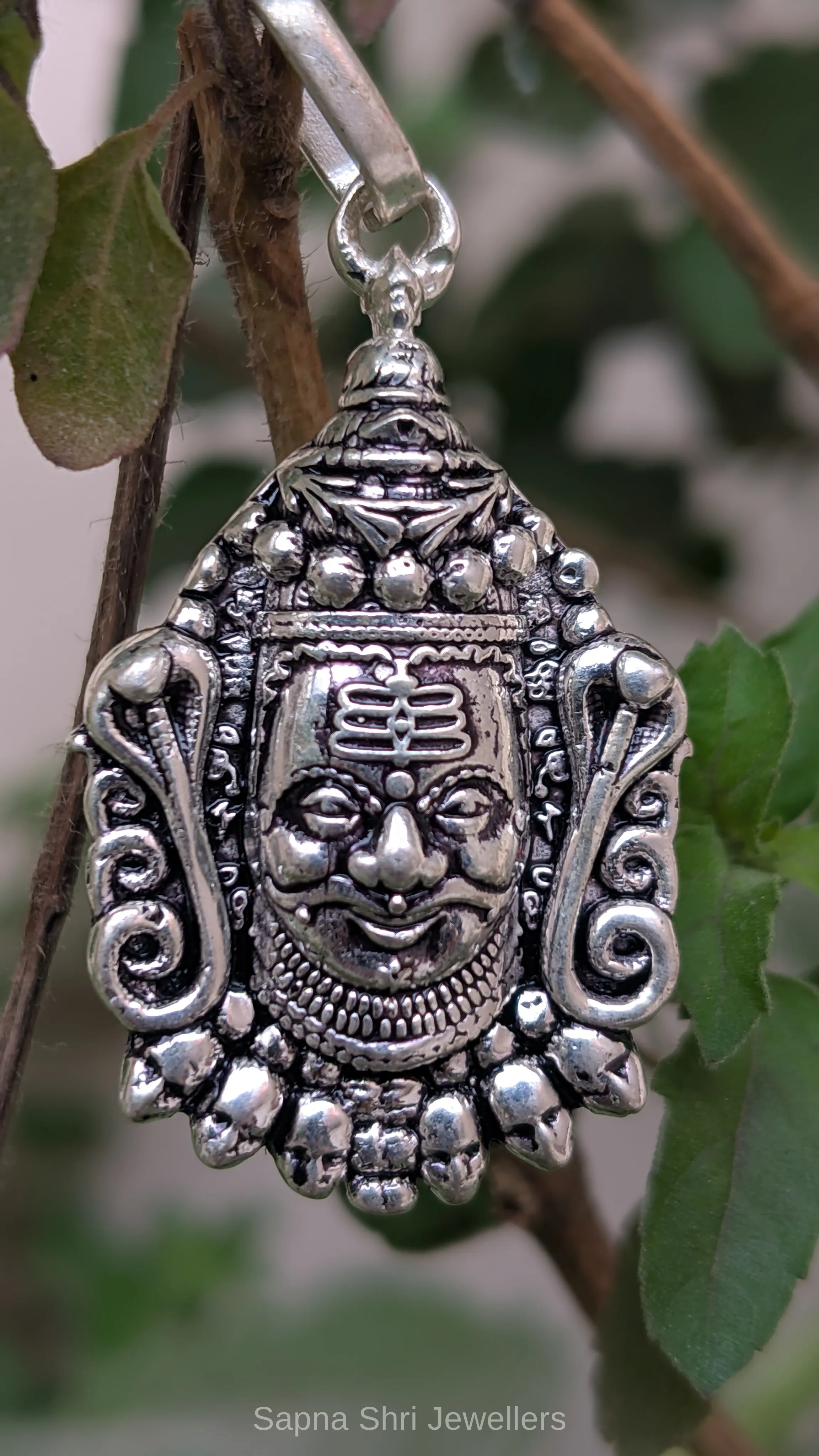 Mahakal 3D Silver Pendant - Image 1 of 4 Mahakal 3D Silver Pendant - View 1