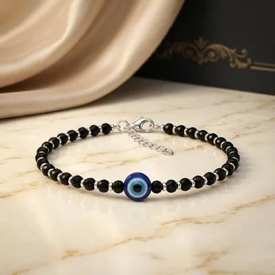 Evil Eye Silver Mangalsutra Bracelet - Sapna Shri Jewellers