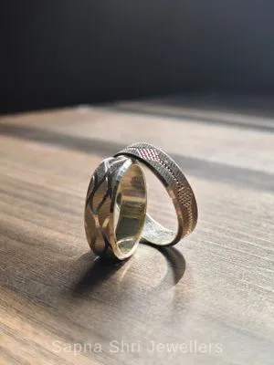 Forever Bond Silver Couple Ring - Sapna Shri Jewellers
