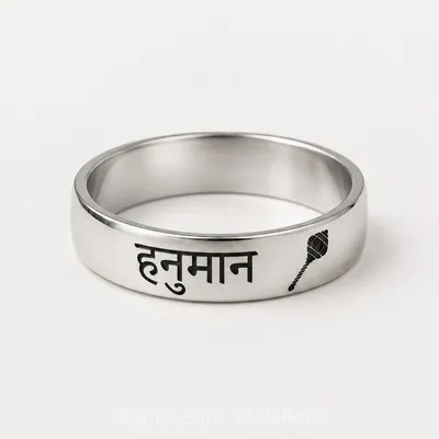 925 Silver Hanuman Ring for Men Adjustable Spiritual Design - Sapna Shri Jewellers