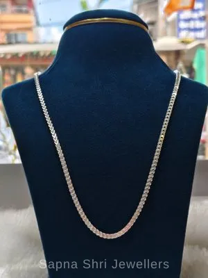 Classic Herringbone Silver Chain - Sapna Shri Jewellers