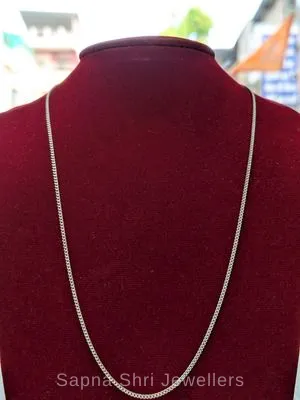 Polished Silver Chain - Sapna Shri Jewellers