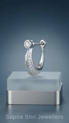 925 Sterling Silver Bali Earrings for Men Thick Classic Hoop Design - Sapna Shri Jewellers