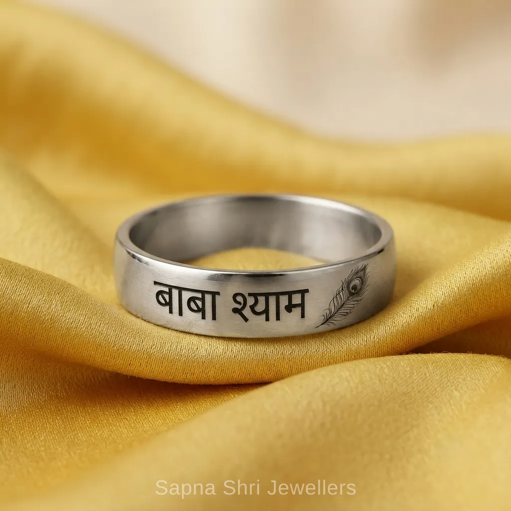 Khatushyam Silver Ring for Women Adjustable Design thumbnail 2