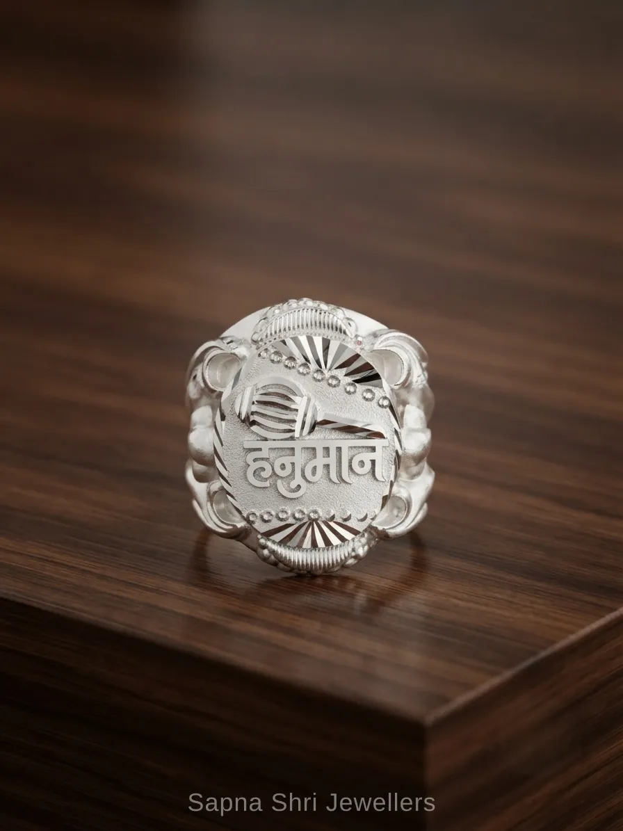 Hanuman Silver Ring for Men thumbnail 2