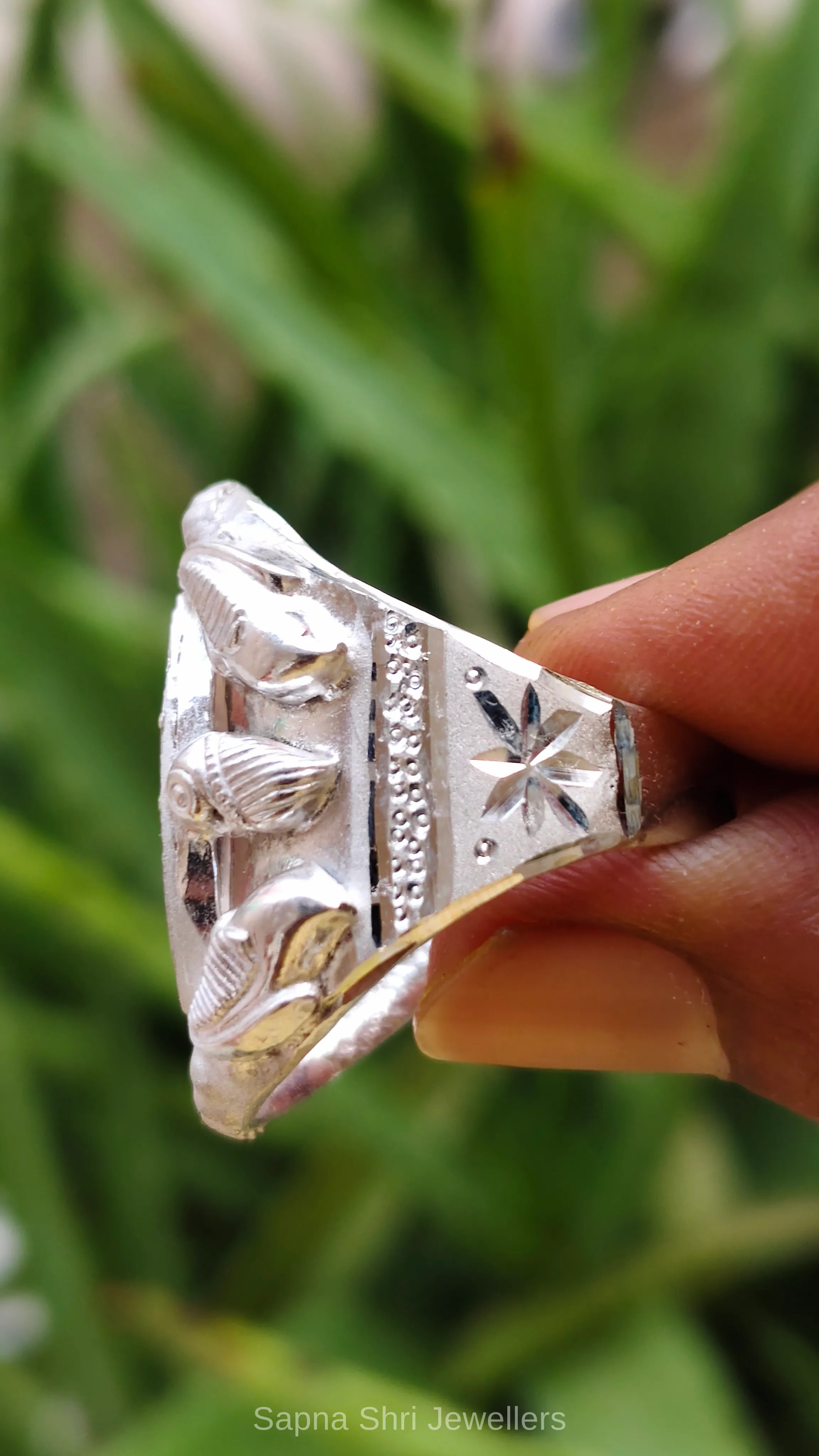 Jai Shri Mahakal 925 Sterling Silver Ring thumbnail 3