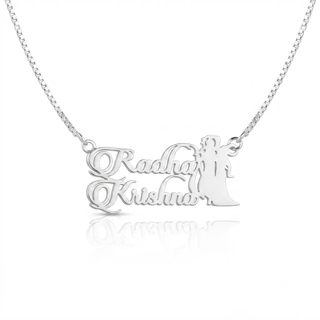 Pure Silver 925 Krishna Pendant Spiritual Devotion Gift thumbnail 2