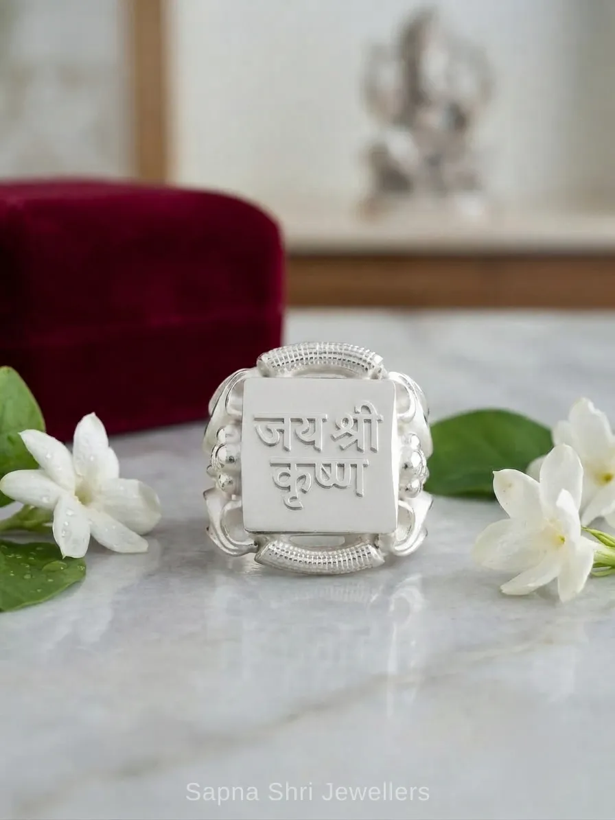 Krishna Flute Silver Ring Bansuri Design 925 Sterling Silver thumbnail 2