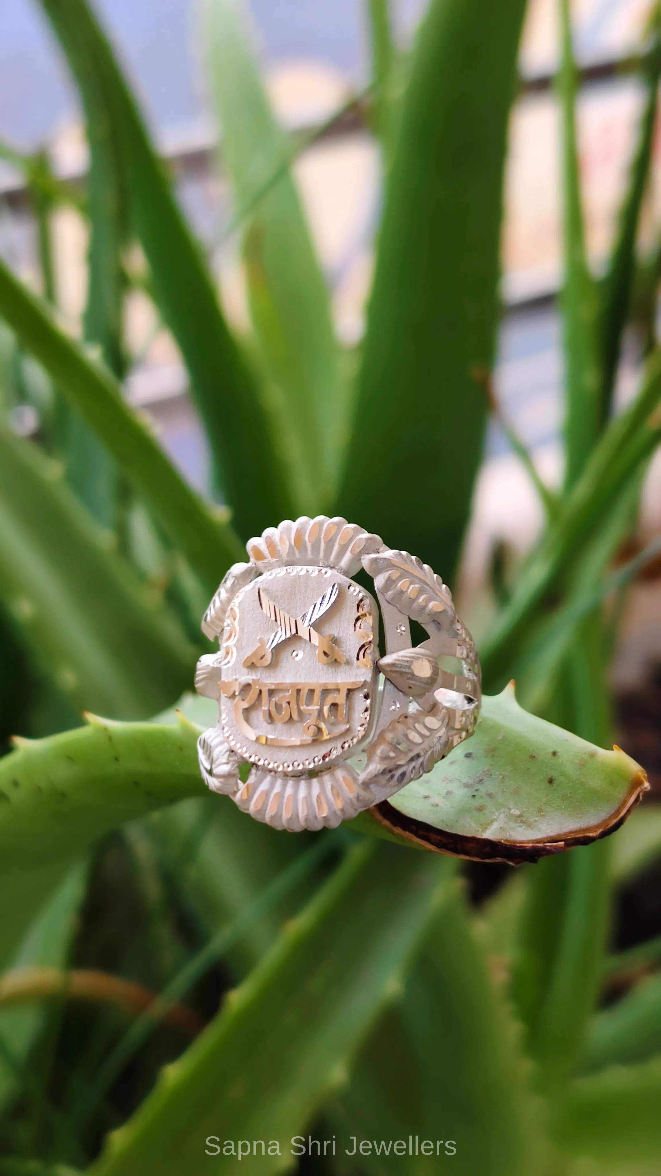 Rajput Sword 925 Sterling Silver Ring thumbnail 3