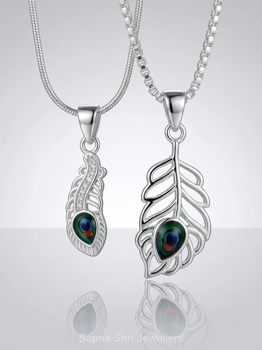 Krishna Hindi Name Pendant Divine Couple Pendant for Men & Women thumbnail 2
