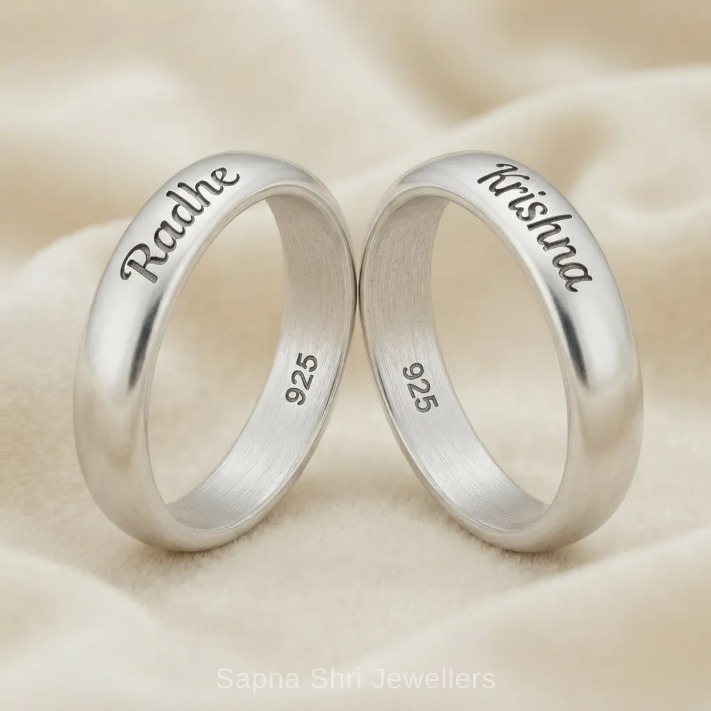 Krishna Silver Ring for Men Engraved 925 Silver thumbnail 2