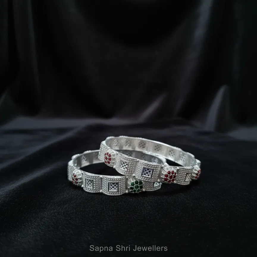 Fancy Silver Churi gajra| चांदी की चुरीया thumbnail 2