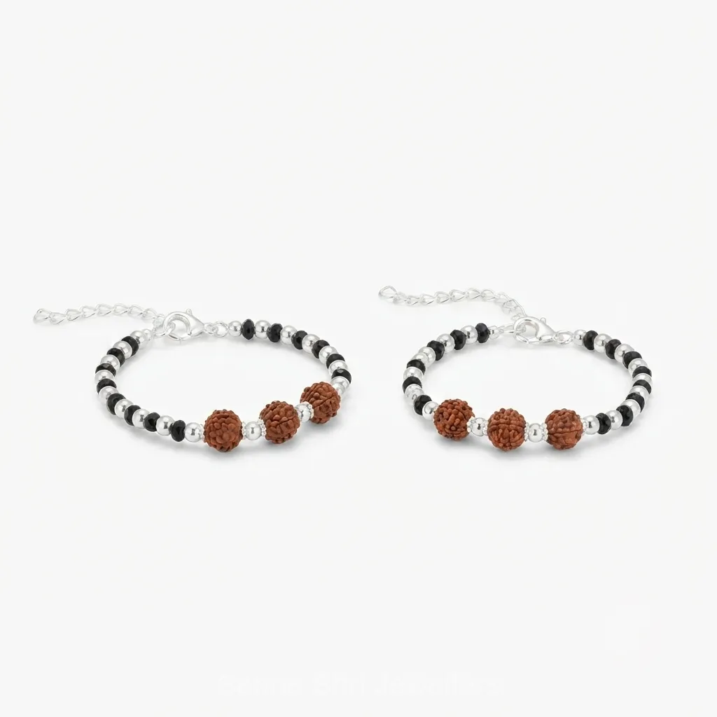 Baby Rudraksha Nazariya Bracelet thumbnail 4