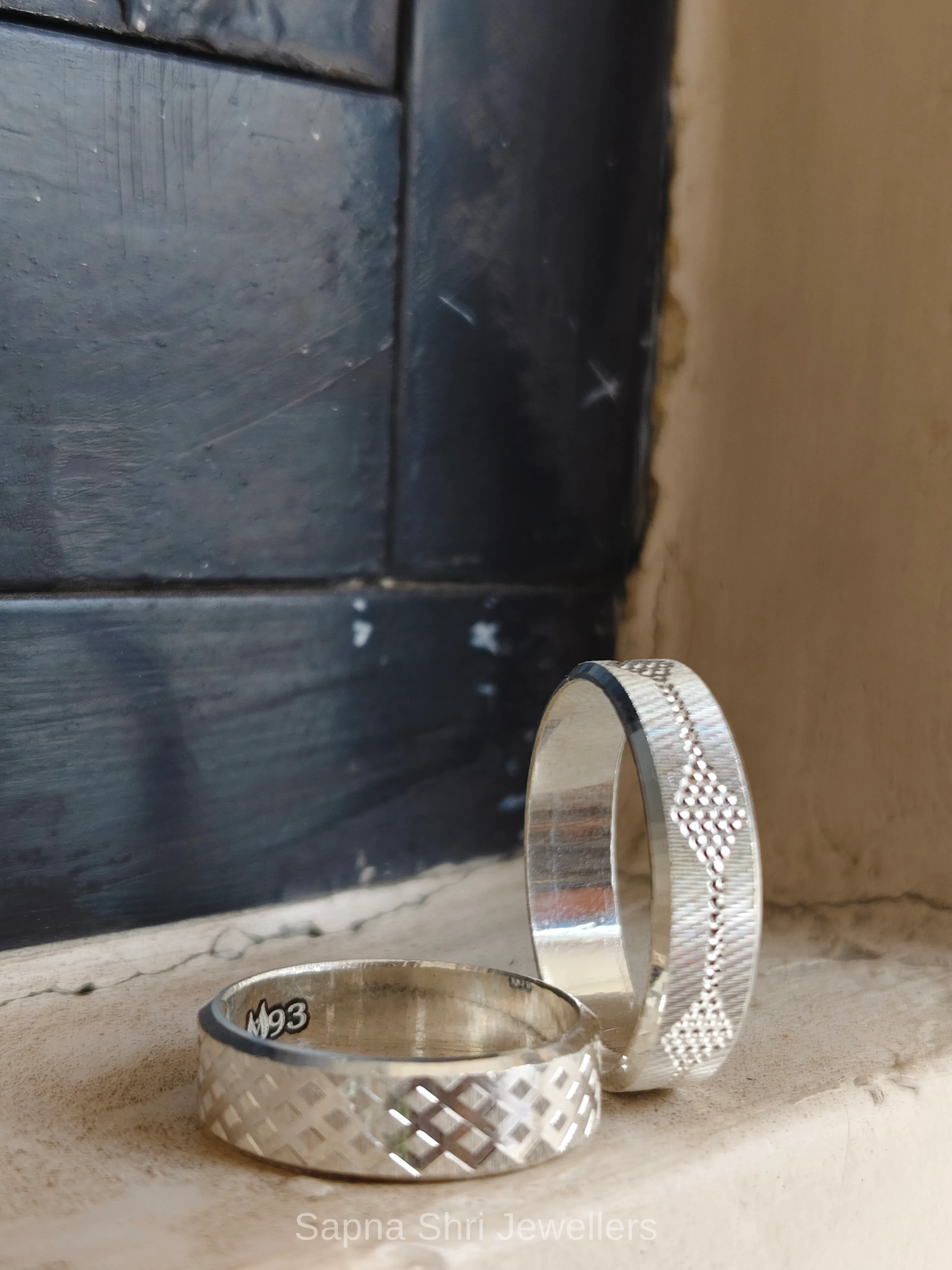 His and Hers Silver Couple Ring thumbnail 3