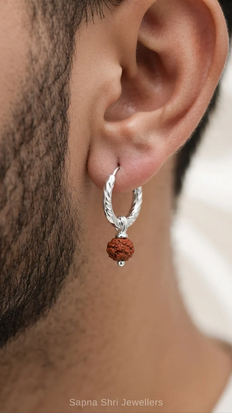 925 Sterling Silver Rudraksha Bali thumbnail 2