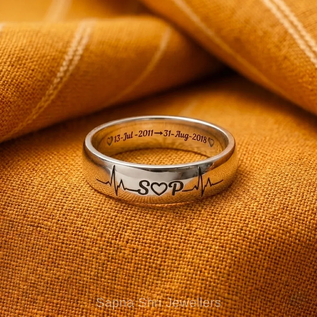 Silver Name Ring 925 Personalised BIS HUID Hallmarked thumbnail 4