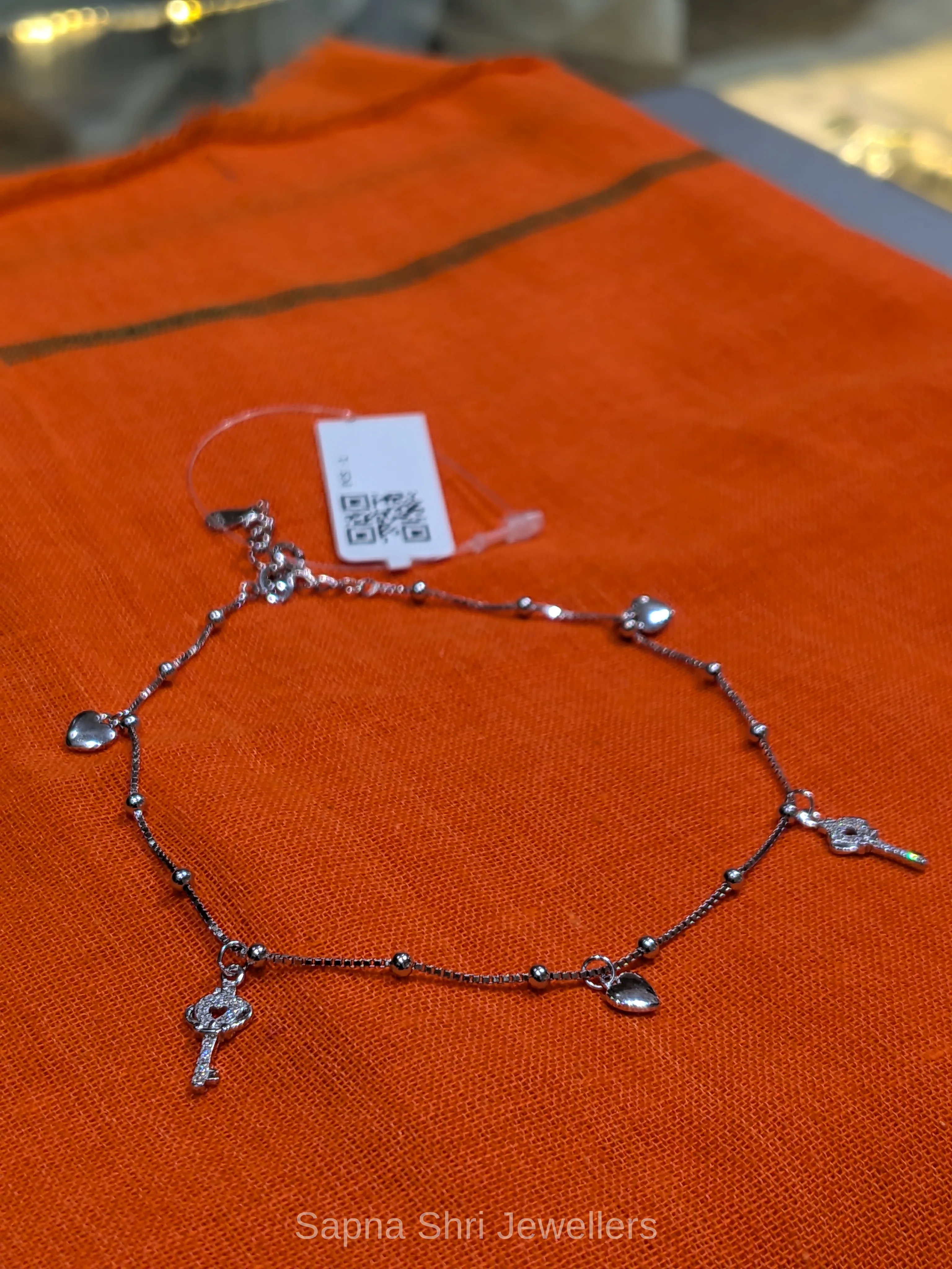 Evil Eye Silver Payal thumbnail 2