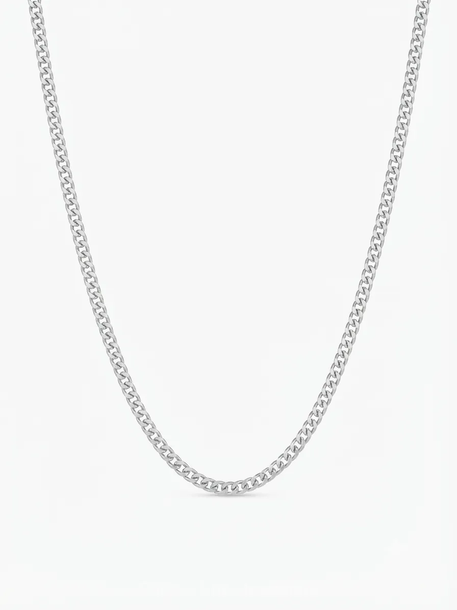 Bold Curb Silver Chain thumbnail 2