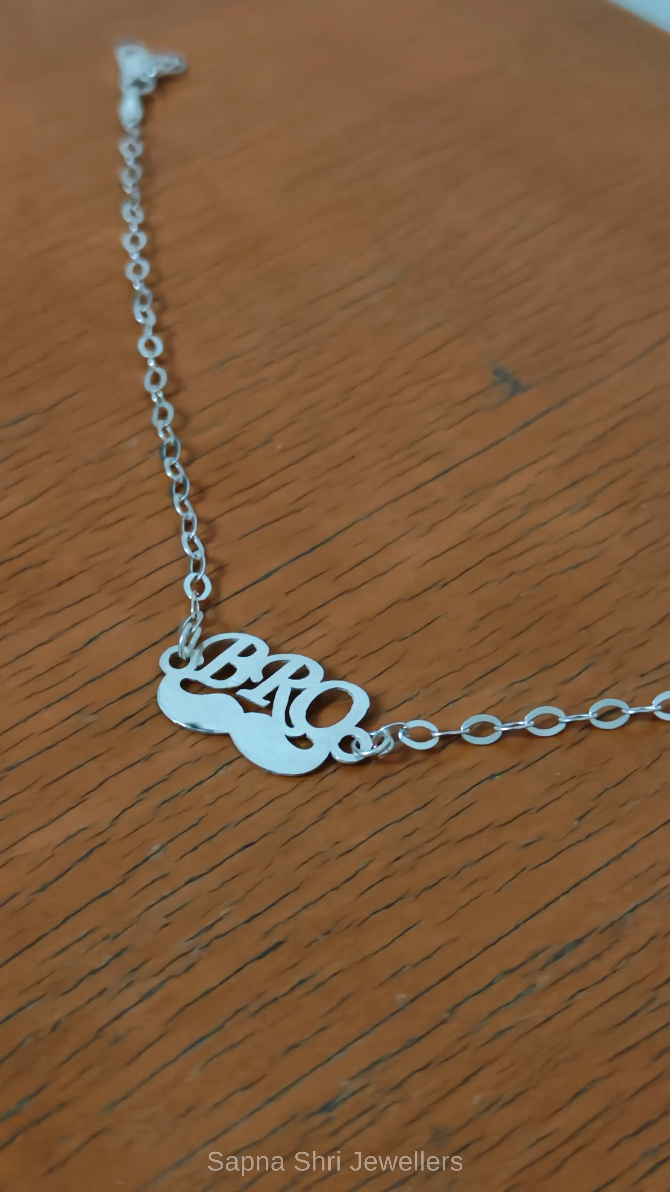 BRO Mustache Silver Rakhi for Brother thumbnail 2