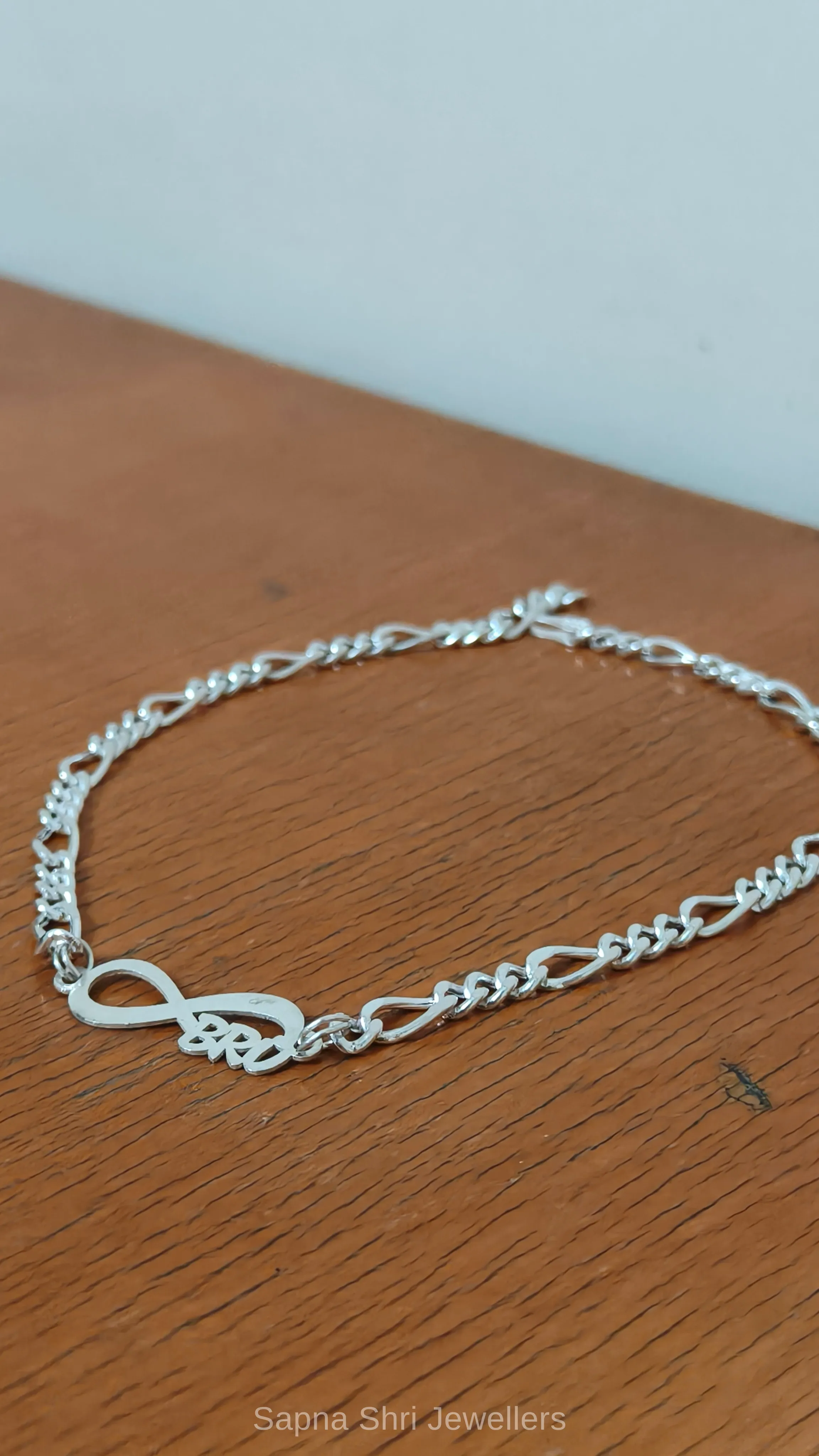 Infinity BRO Silver Rakhi Bracelet thumbnail 2
