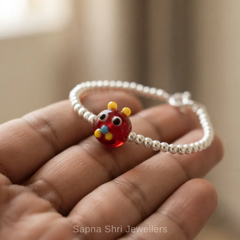 Baby Teddy Silver Bracelet thumbnail 2